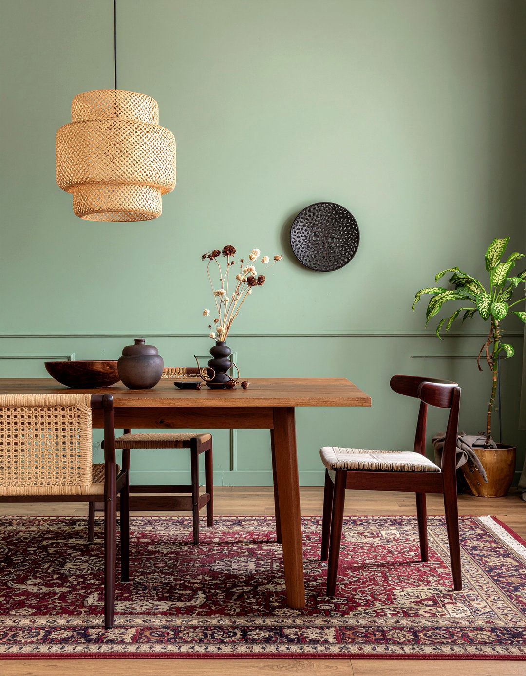 Earthy Tones - 30 cozy dining room ideas