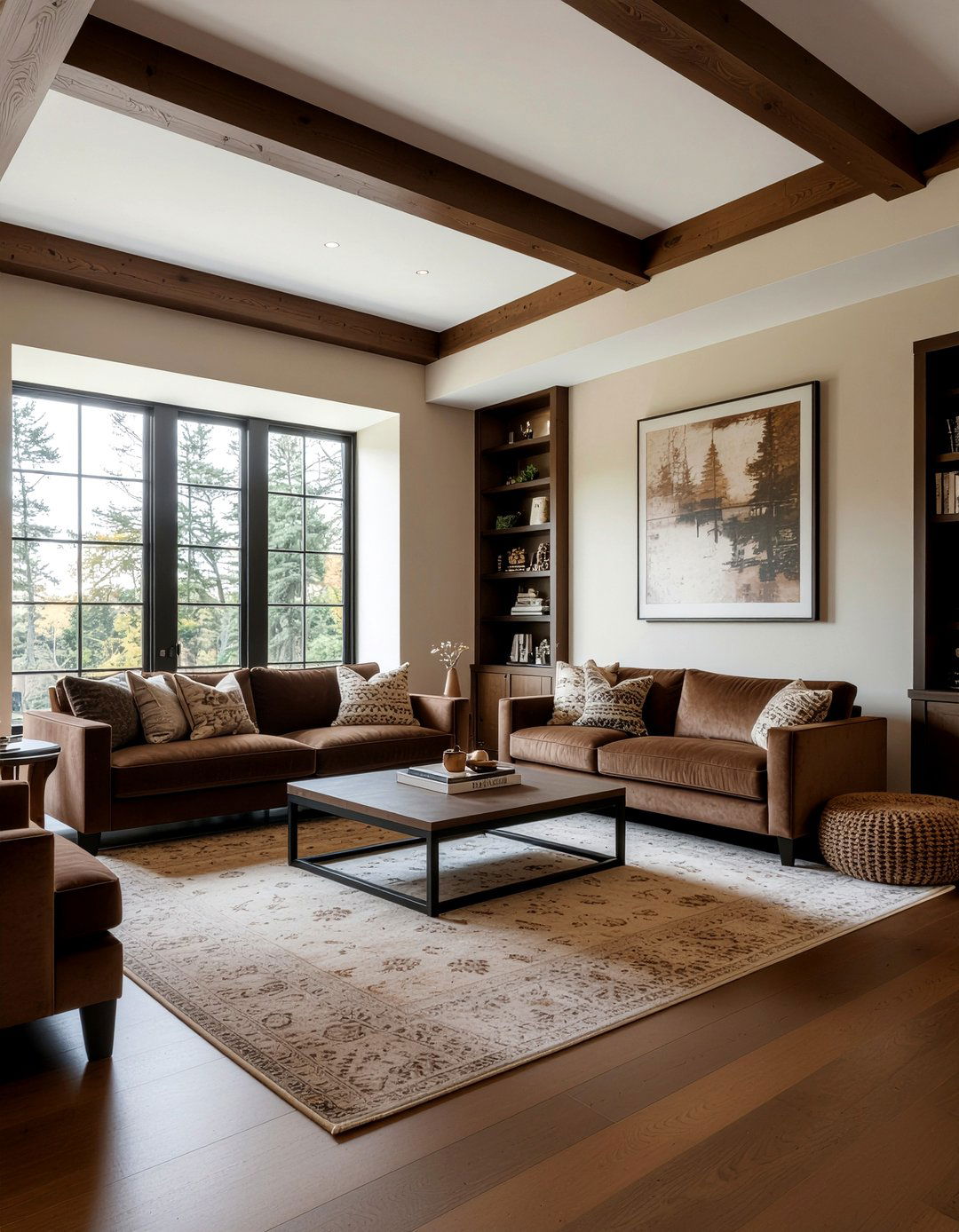 Earthy brown living room - 30 warm toned living room ideas