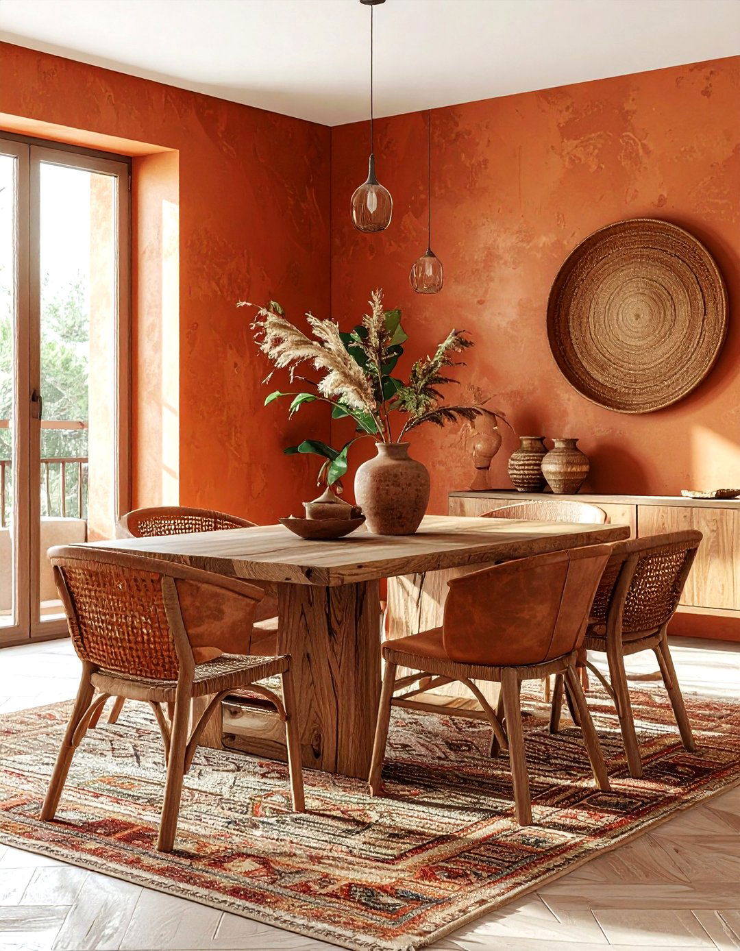 Earthy dining room - 30 cozy dining room settings