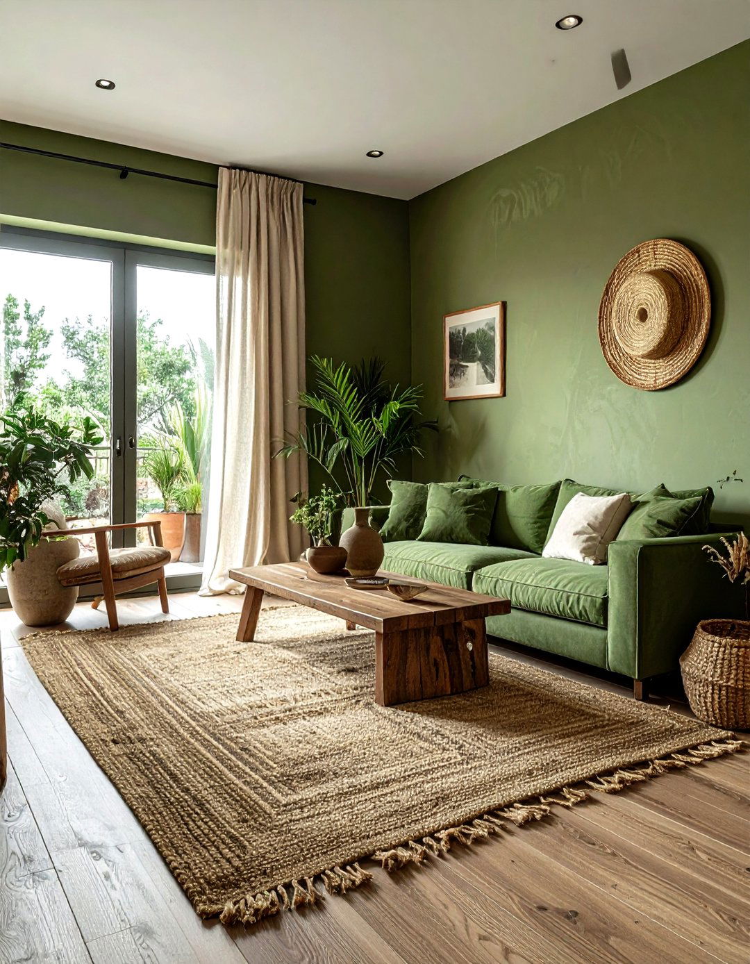 Earthy green living room - 30 contemporary green living room ideas