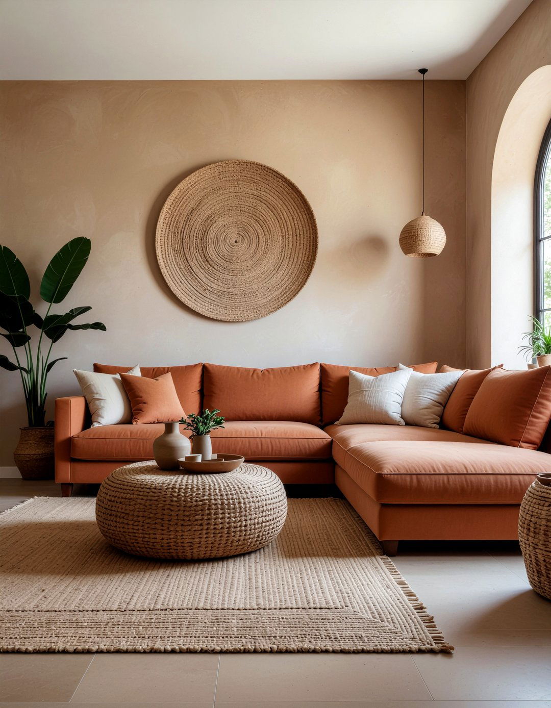 Earthy terracotta living room - 30 terracotta living room ideas