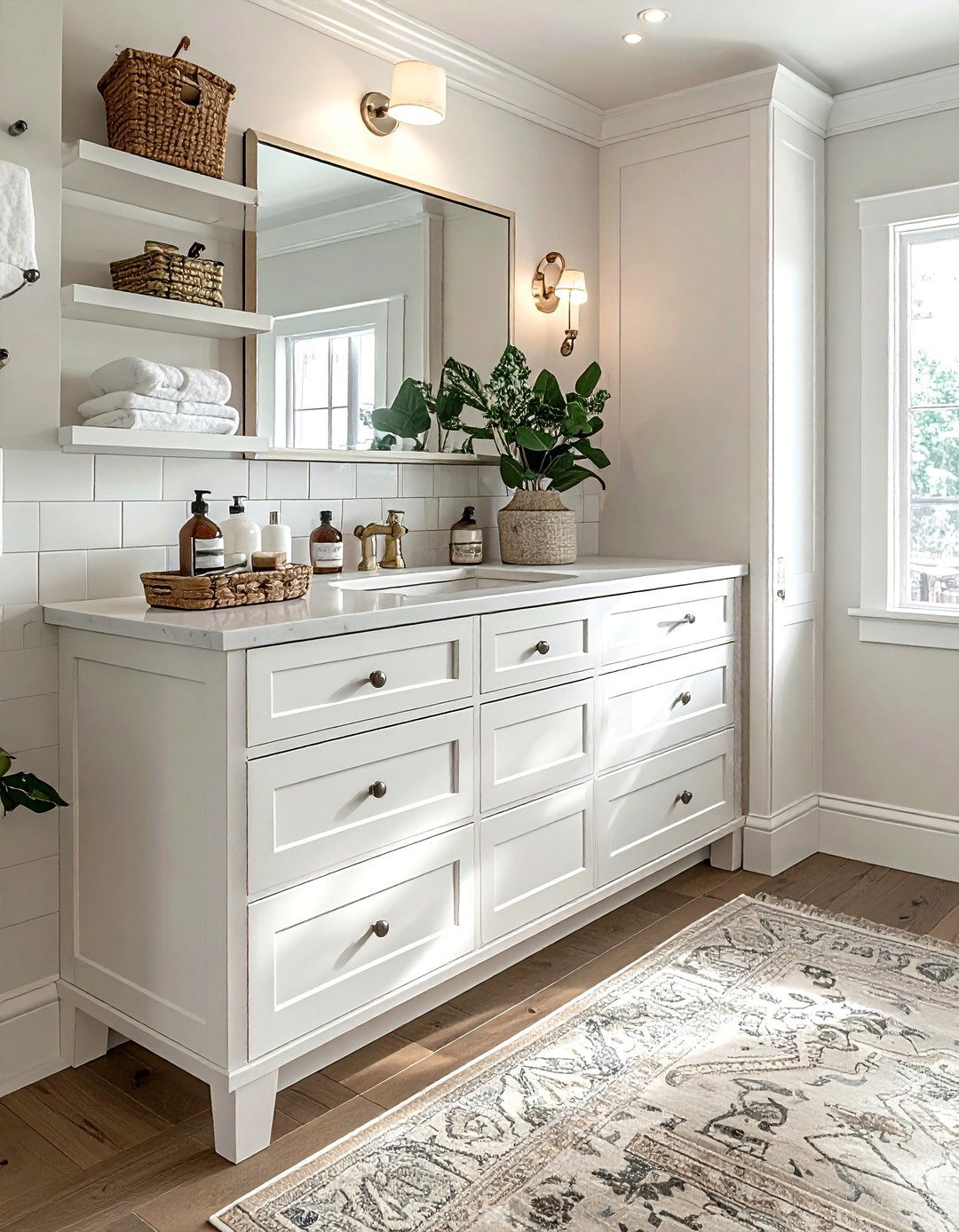 Easy access storage cabinet - 30 senior friendly bathroom ideas