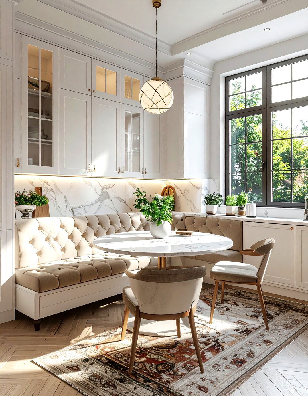 Eat in kitchen booth - 30 spacious kitchen ideas