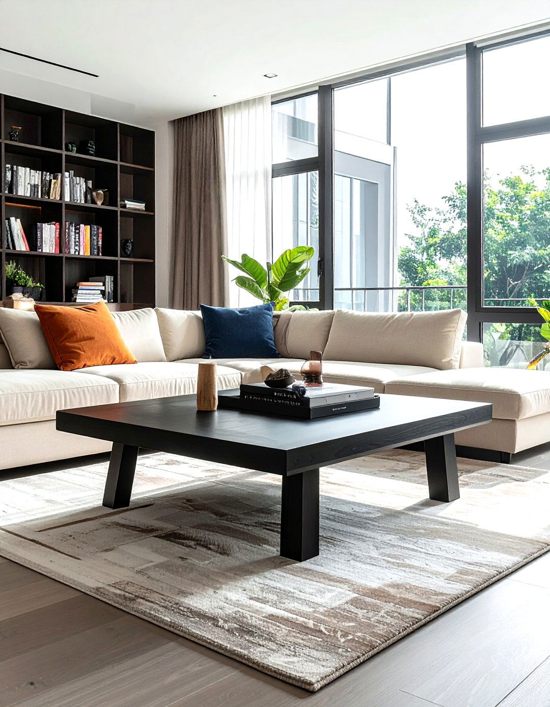 Ebony coffee table - 30 dark wood decor ideas