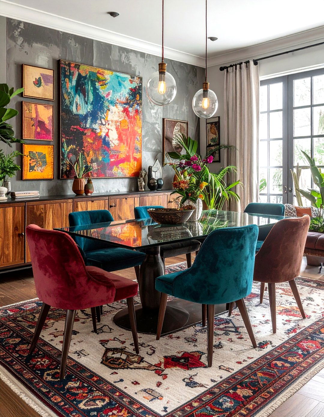 Eclectic Boho Dining Room - 30 Bohemian dining room ideas