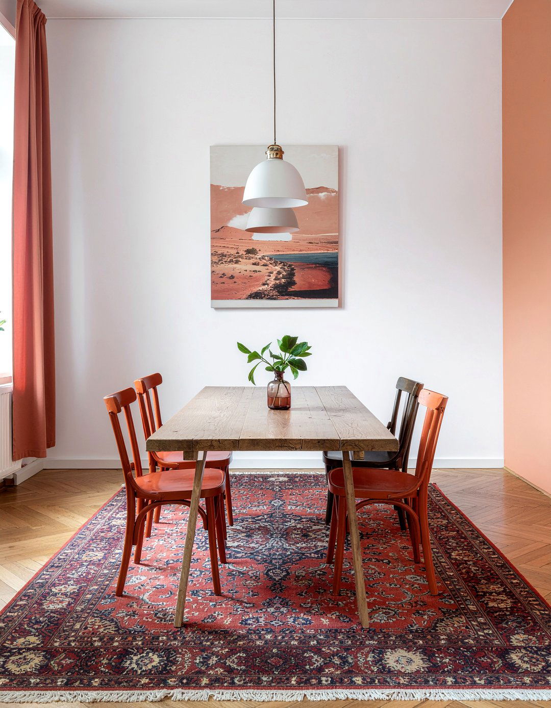 Eclectic Burnt Orange Dining - 30 burnt orange dining room ideas