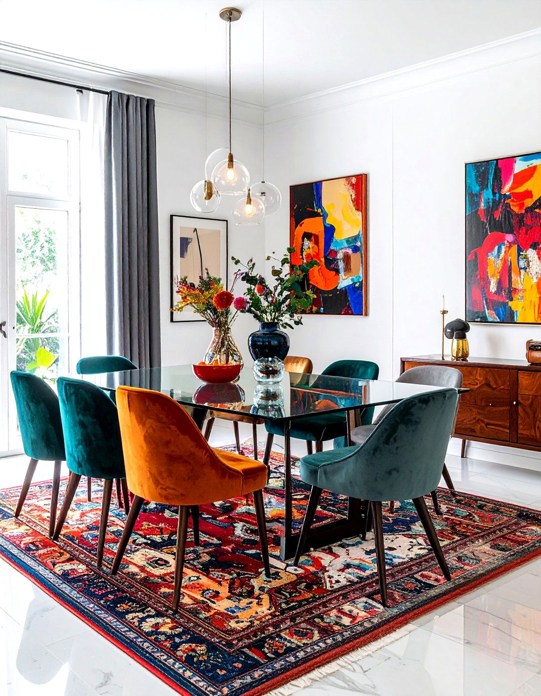 Eclectic Dining Room Arrangement - 30 dining room space planning ideas