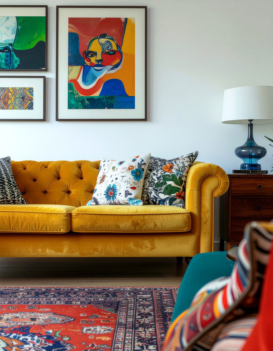 Eclectic English Arm Sofa - 30 living room English arm sofa ideas