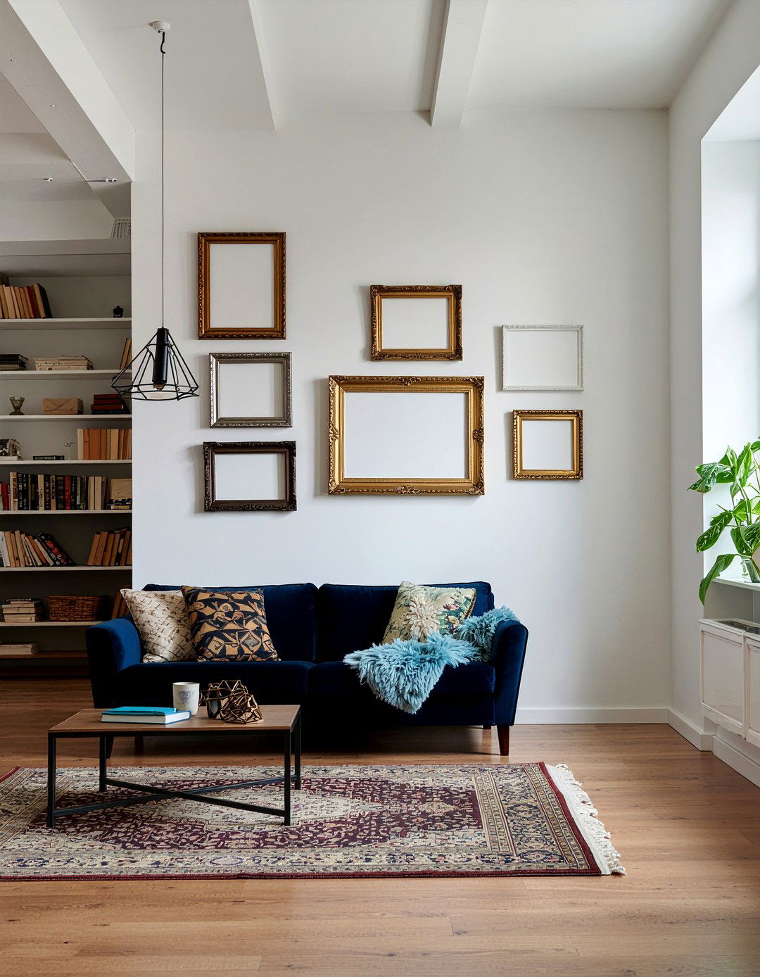 Eclectic Mismatched Frame Wall - 30 living room picture frames