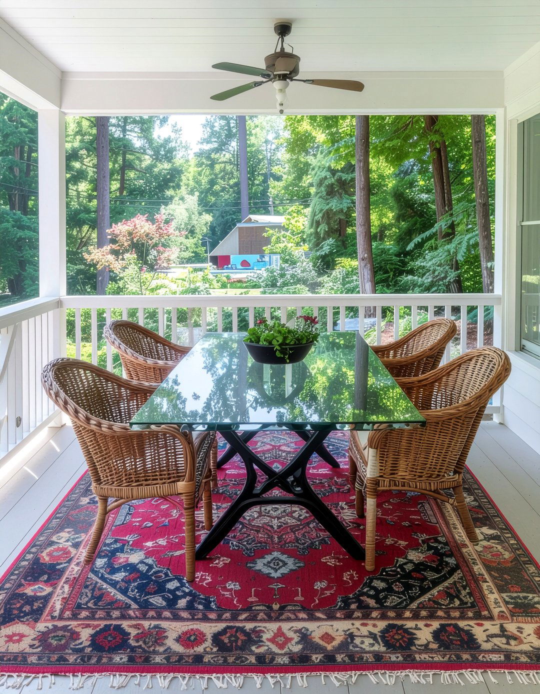 Eclectic Porch Dining - 30 porch dining ideas