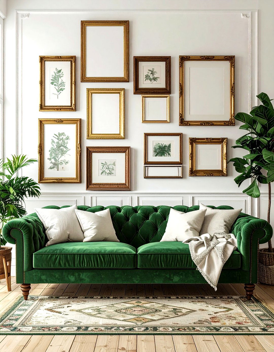 Eclectic Vintage Frame Wall - 30 frame wall ideas
