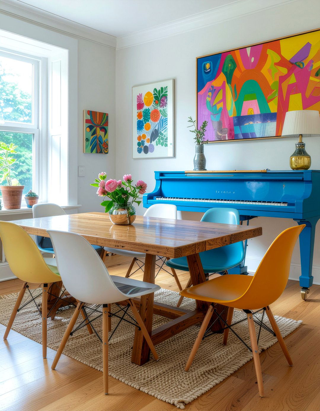 Eclectic dining room music room - 30 dining room music room combo ideas