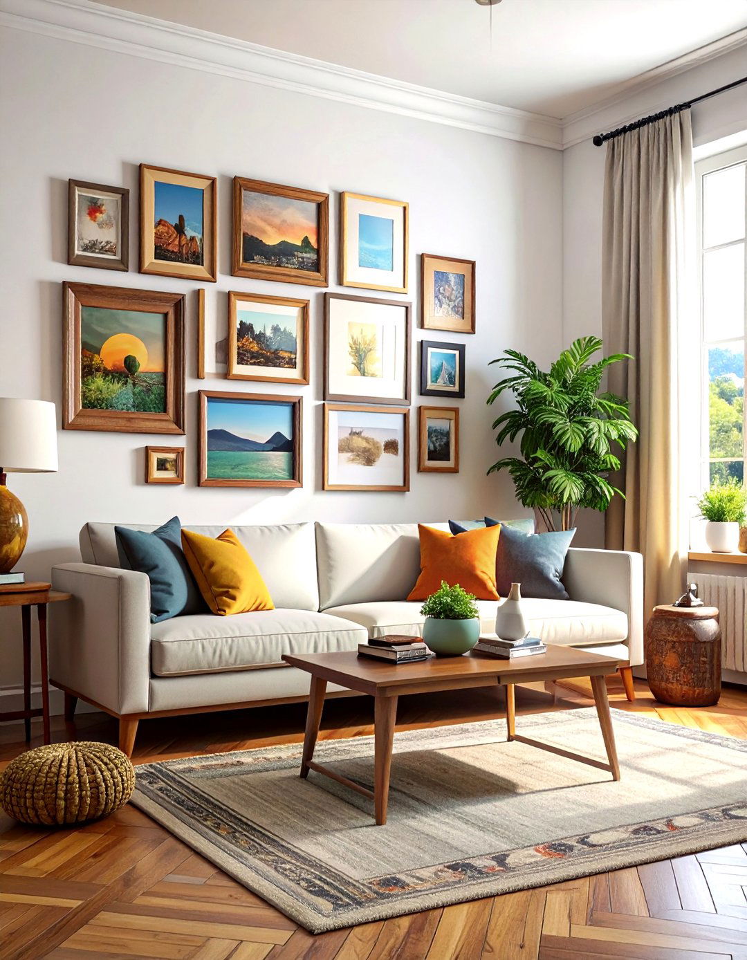 Eclectic frame mix - 30 photo frame ideas