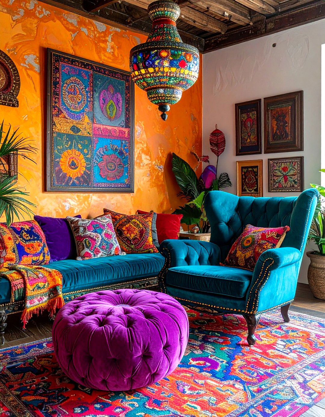 Eclectic living room seating - 30 living room peacock chair ideas
