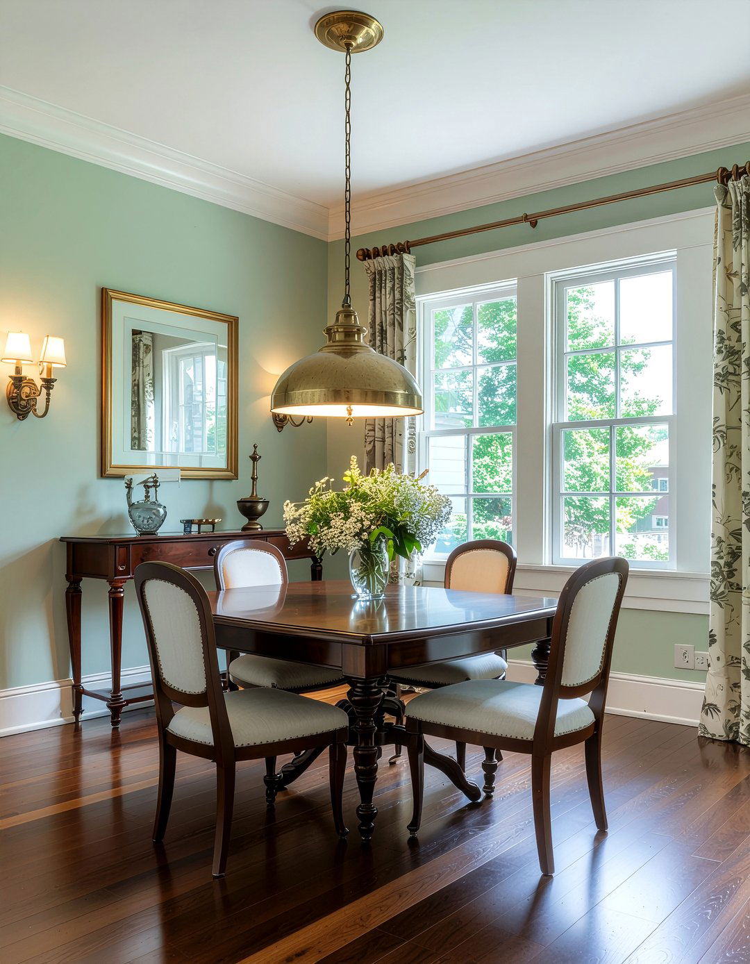 Edwardian dining room brass lighting - 30 Edwardian dining room ideas