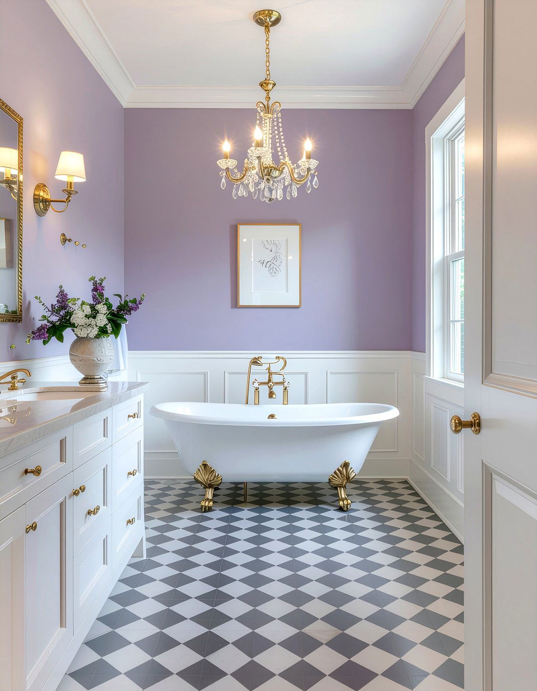 Eggplant bathroom paint - 30 purple bathroom ideas