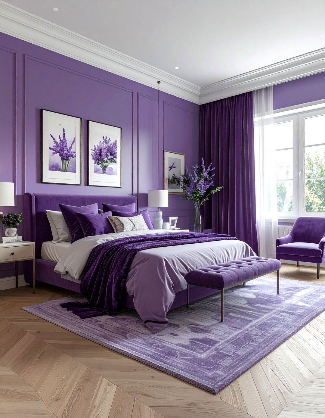 Eggplant purple bedroom - 30 purple bedroom ideas