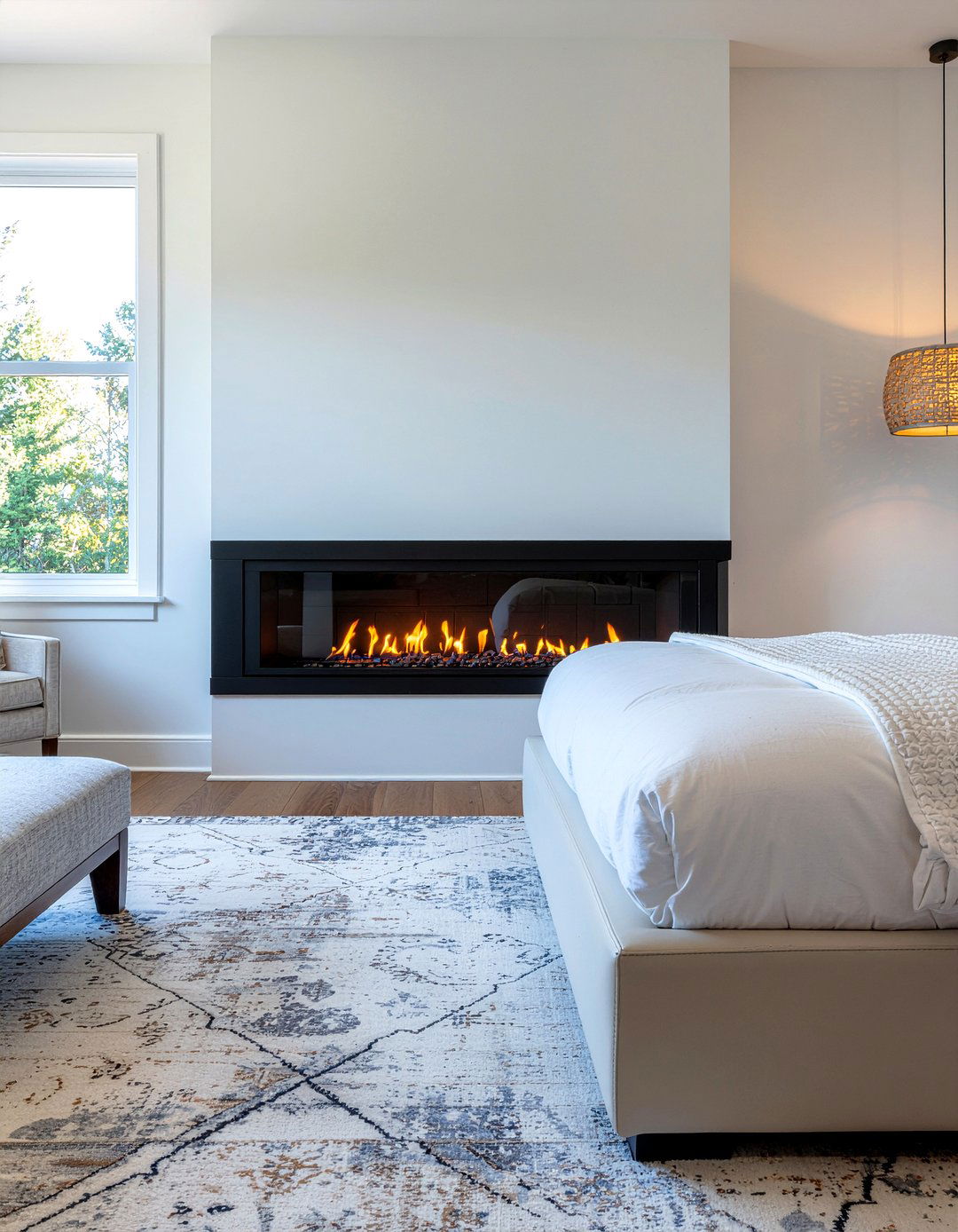 Electric Fireplace At Foot Of Bed - 30 bedroom electric fireplace ideas