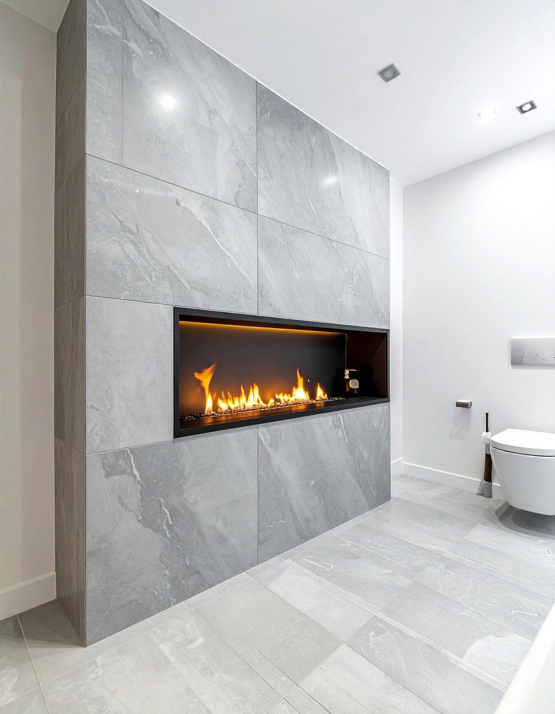 Electric Fireplace Bathroom Wall - 30 bathroom with fireplace ideas