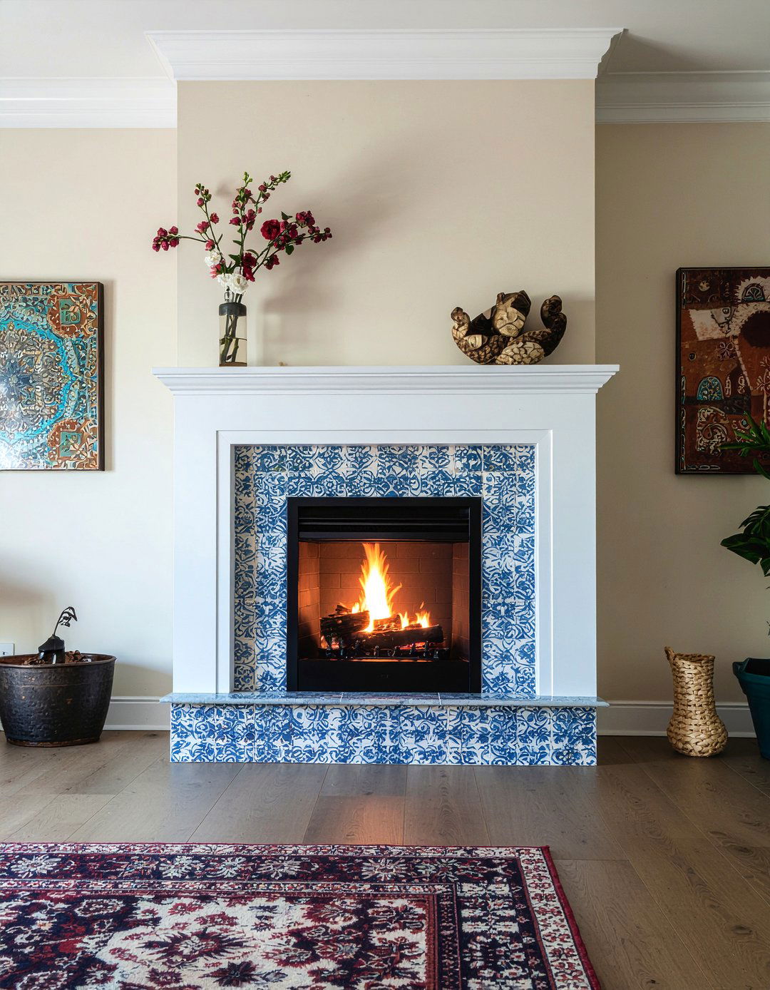 Electric Fireplace With Tile Surround - 30 living room electric fireplace ideas