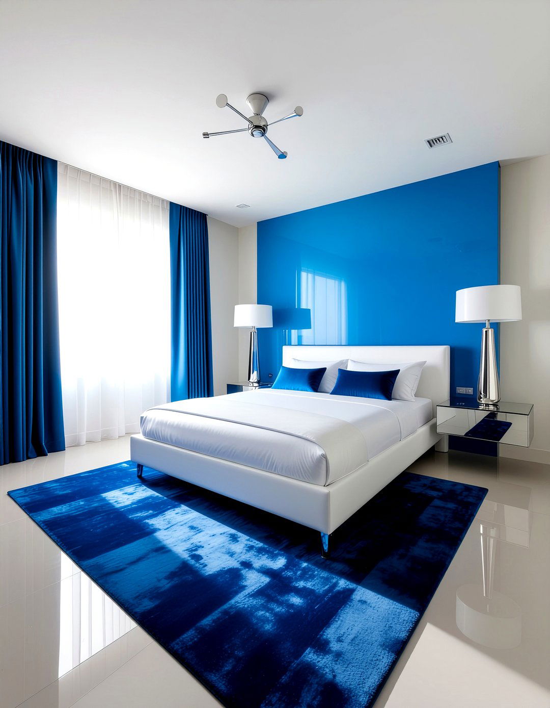 Electric blue bedroom - 30 bold color bedroom ideas