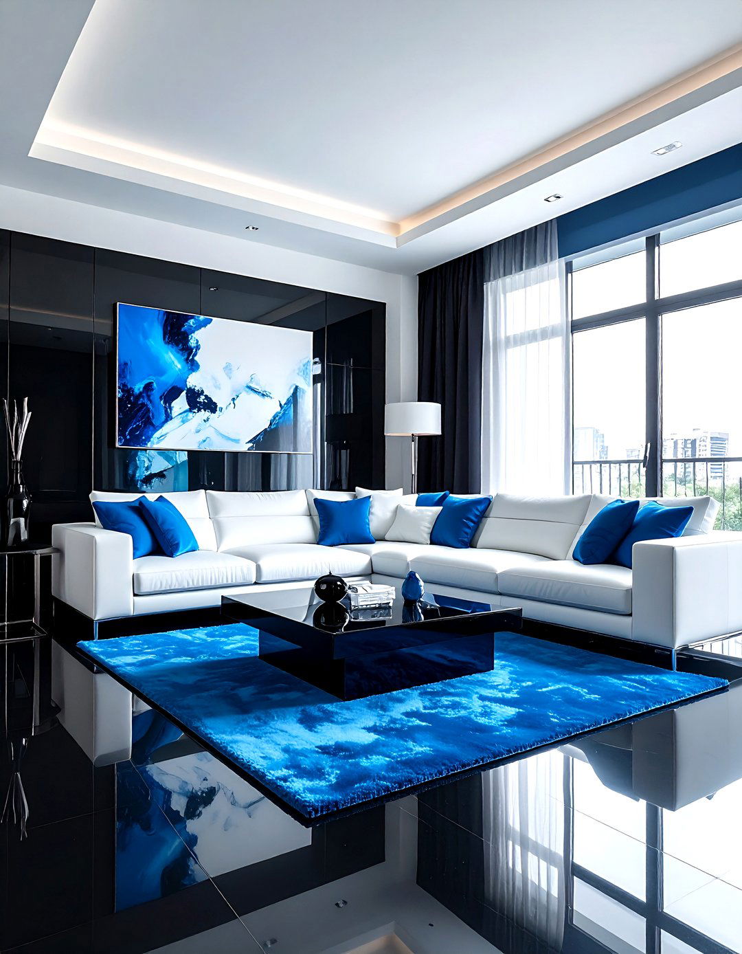 Electric blue living room - 30 cool blue living room ideas