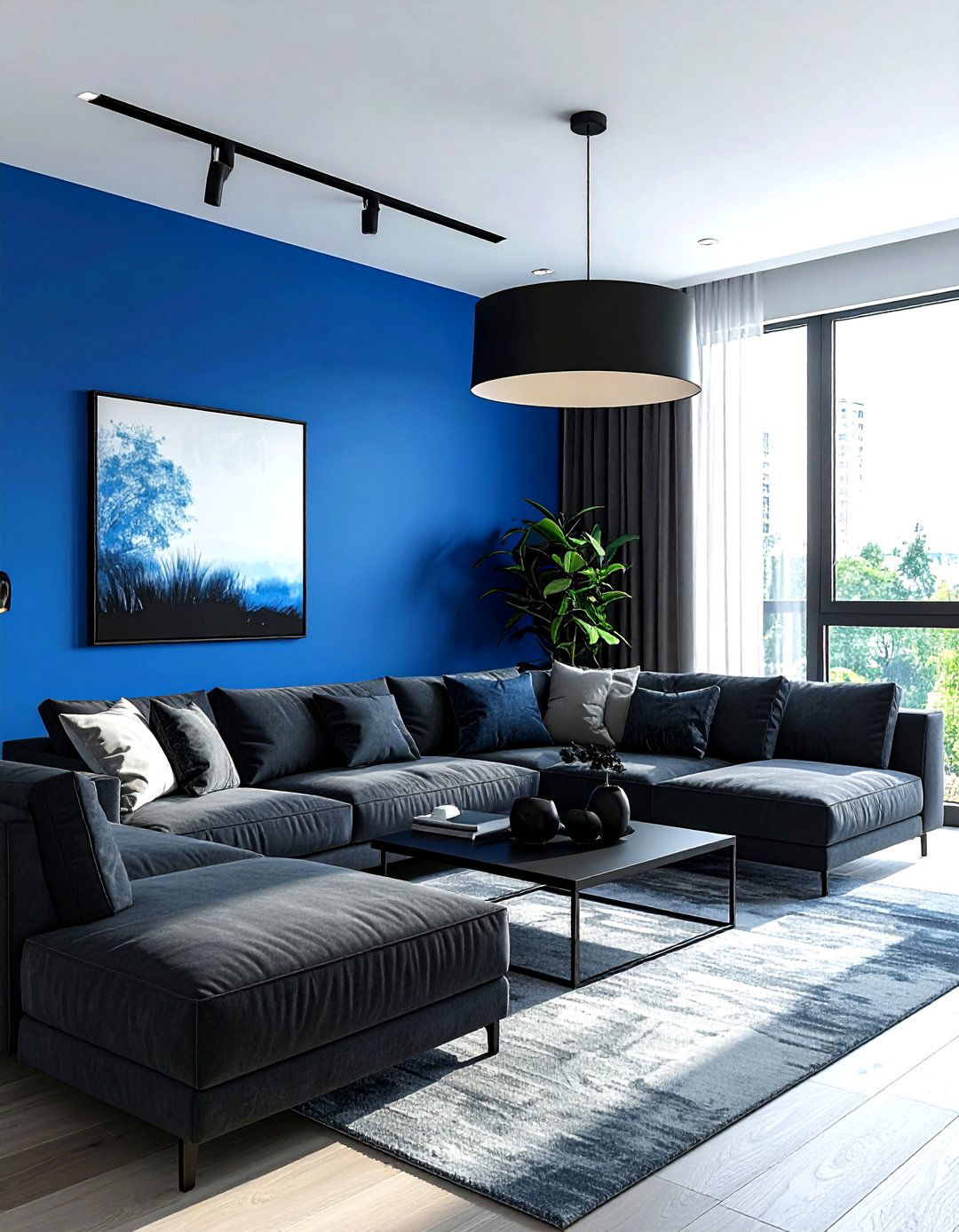 Electric blue living room - 30 modern blue living room ideas
