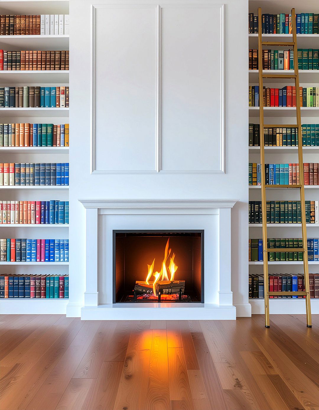 Electric fireplace with bookshelf - 30 electric fireplace ideas