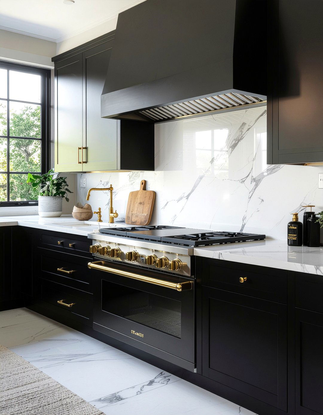 Electric range with gold hardware - 30 electric range kitchen ideas