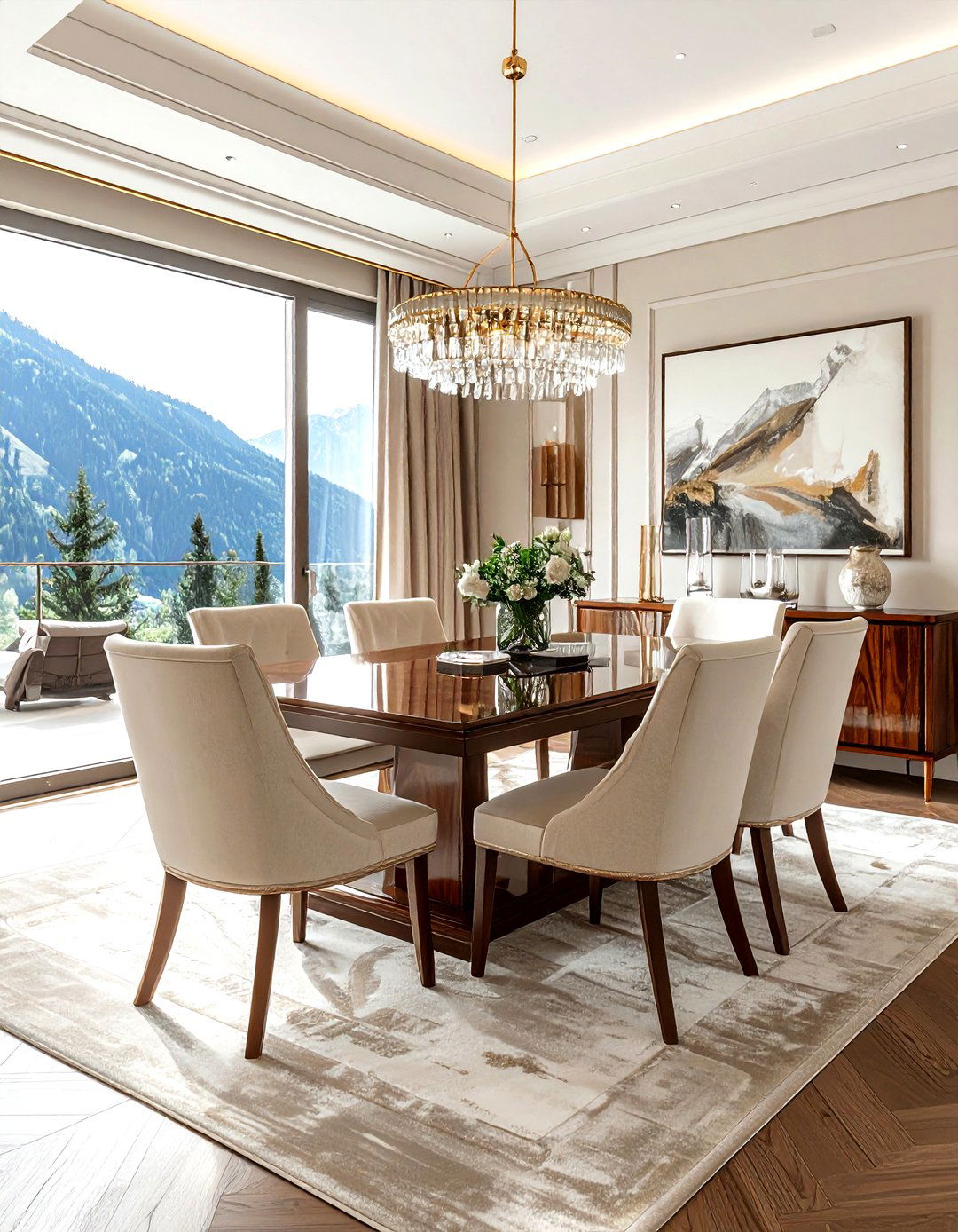 Elegant Mountain Dining Room - 30 mountain dining room ideas