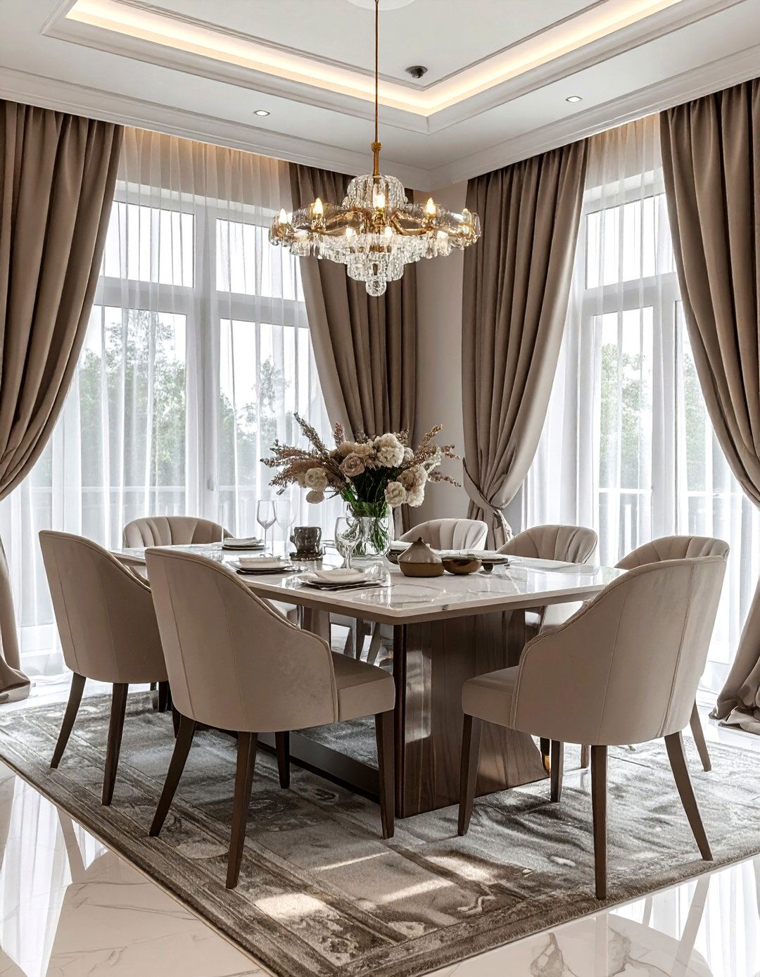 Elegant Taupe Dining Room - 30 taupe dining room ideas