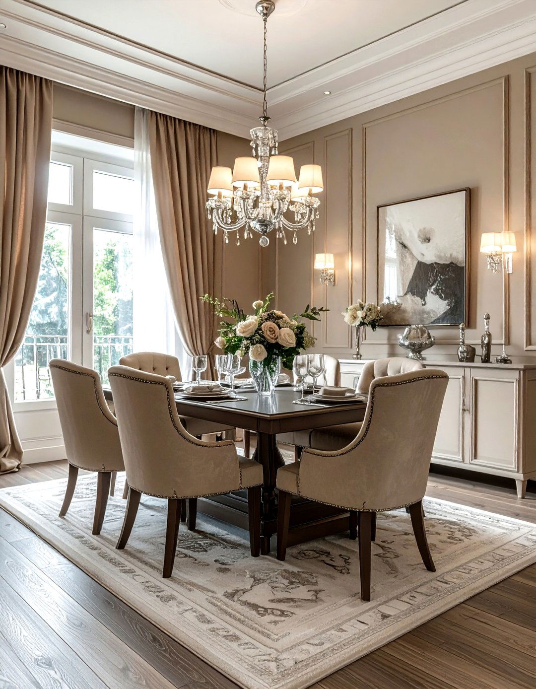 Elegant greige dining room - 30 greige dining room ideas