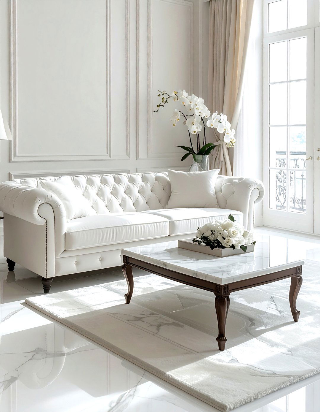 Elegant white living room - 30 white and white living room ideas