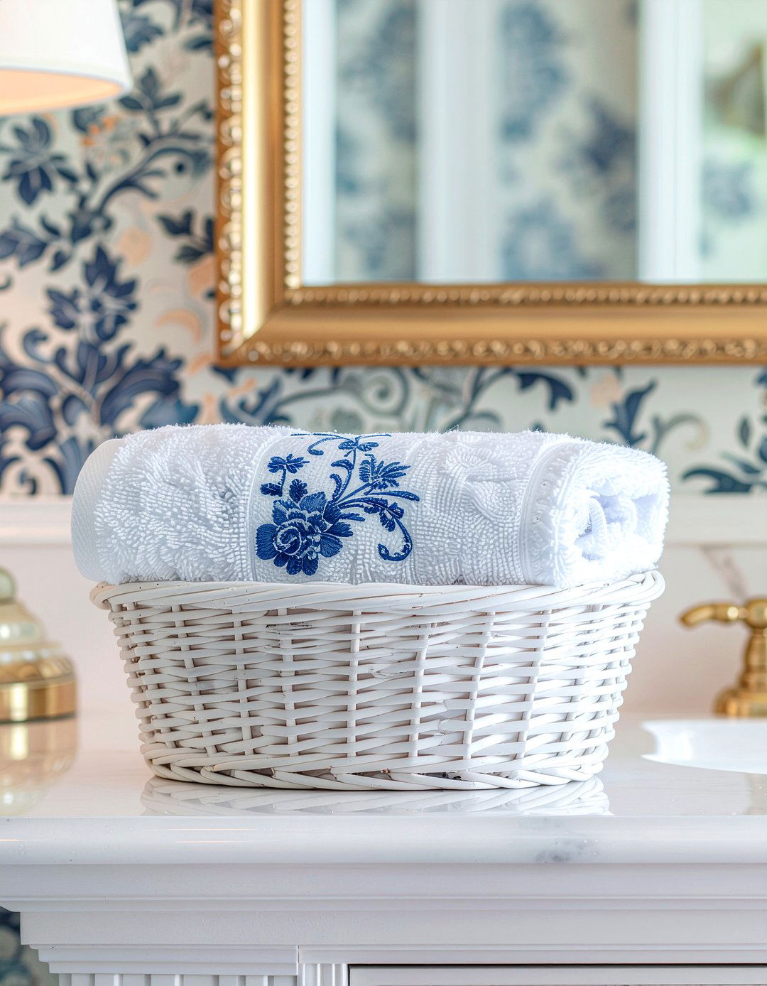 Embroidered Guest Towels - 30 bathroom linens ideas