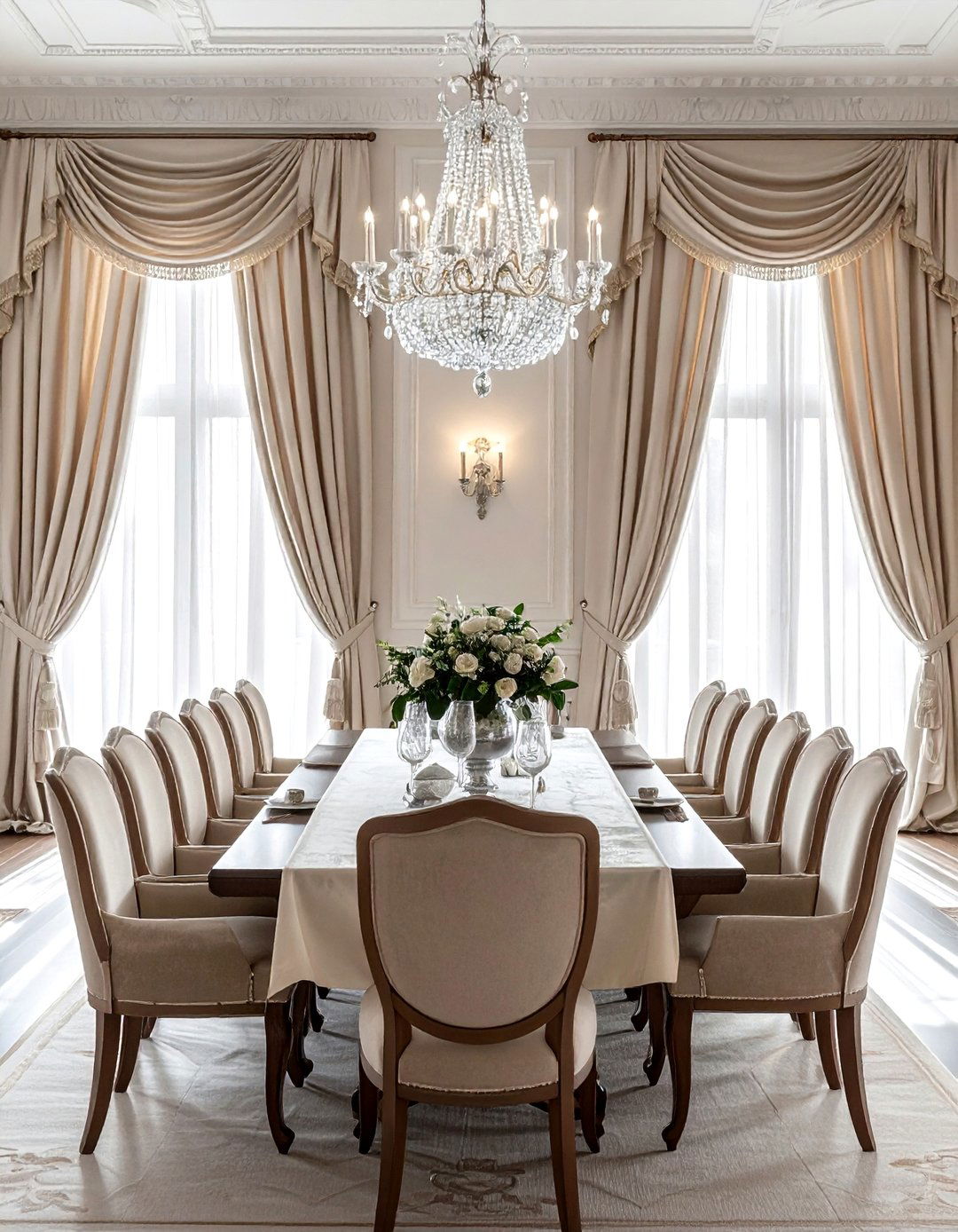 Embroidered linen curtains - 30 linen curtain ideas