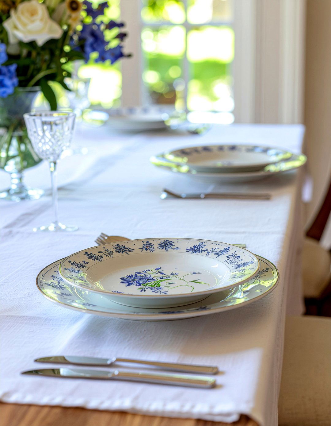 Embroidered linen placemat - 30 placemat dining ideas