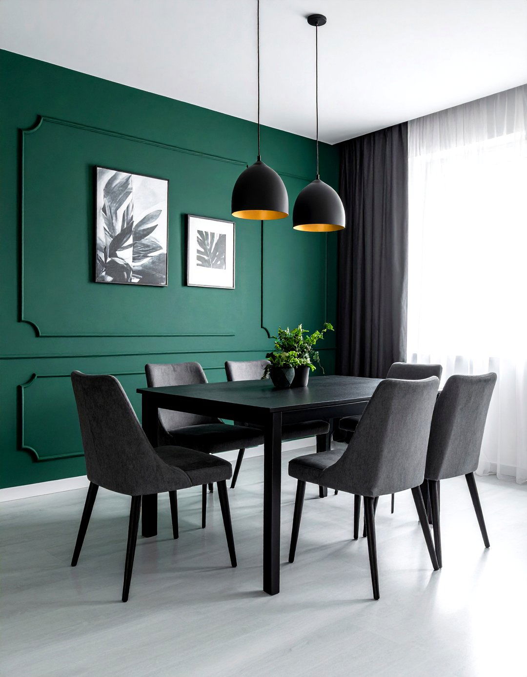 Emerald Green And Black Dining Room - 30 emerald dining room decor ideas