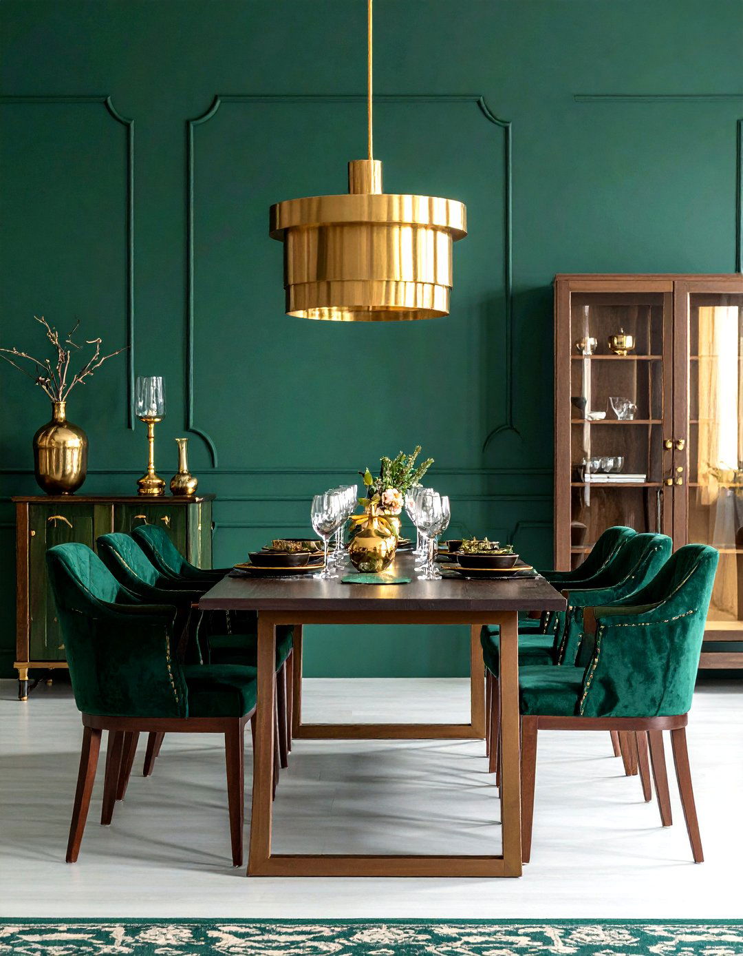 Emerald Green And Gold Dining Room - 30 emerald dining room decor ideas