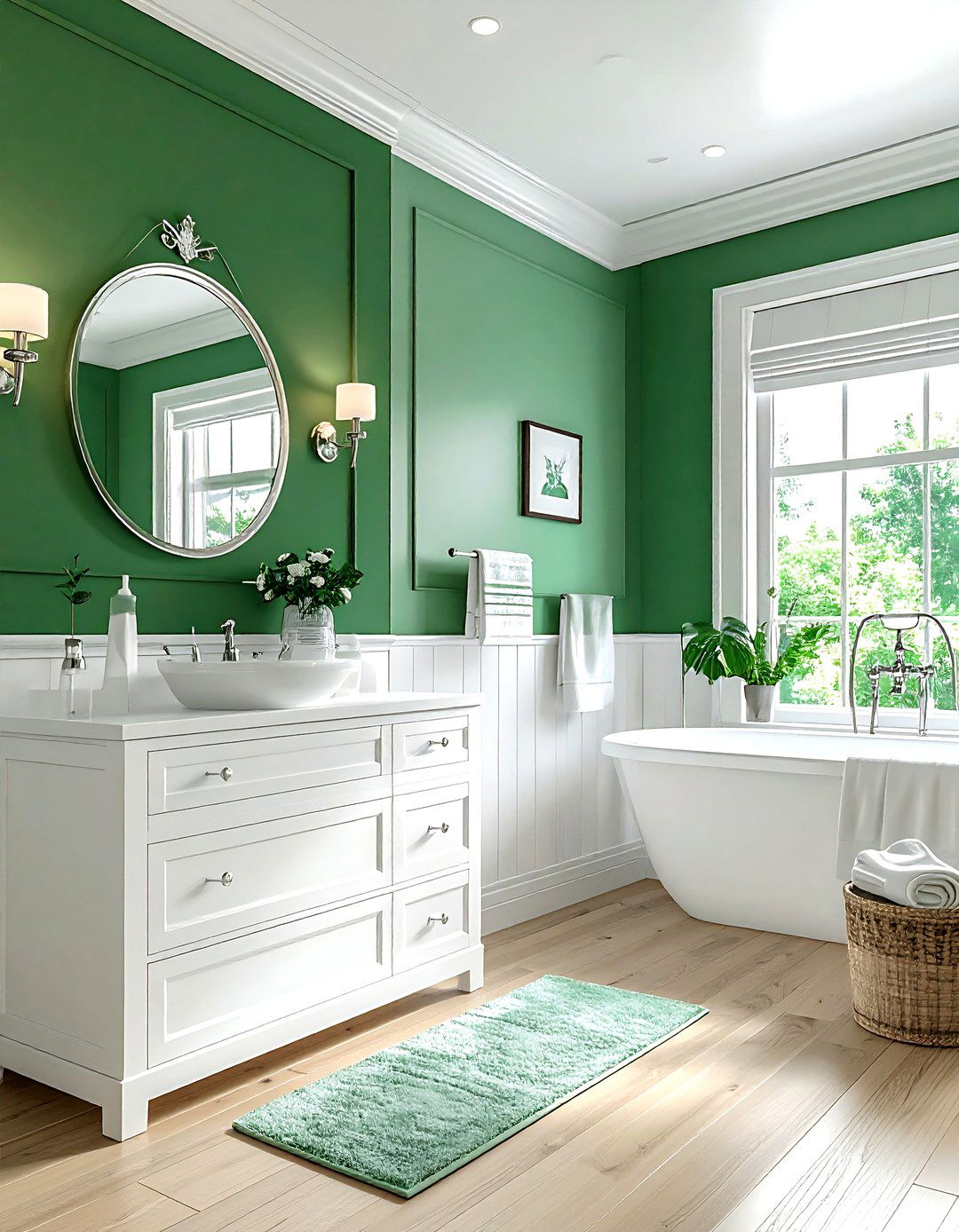 Emerald Green And White Bathroom - 30 emerald bathroom decor ideas