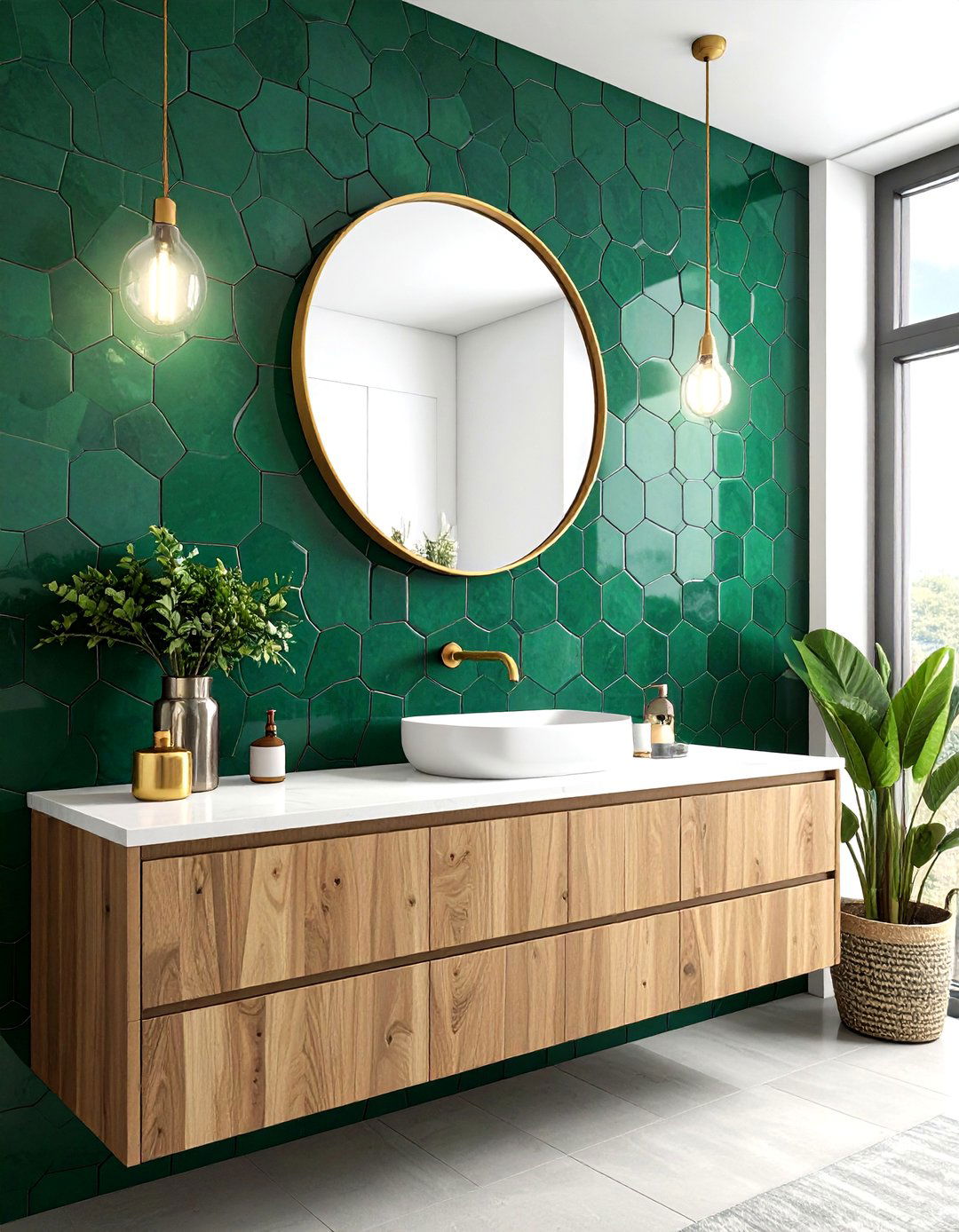 Emerald Green Backsplash Tile - 30 emerald green bathroom ideas