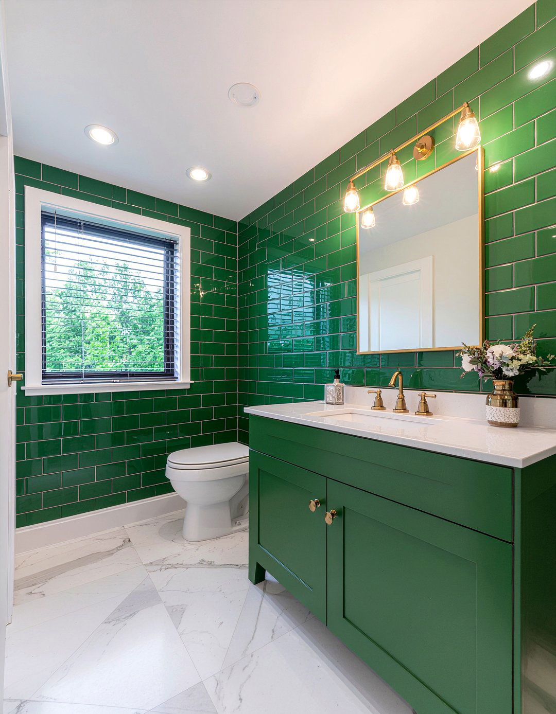 Emerald Green Bathroom - 30 bathroom color ideas