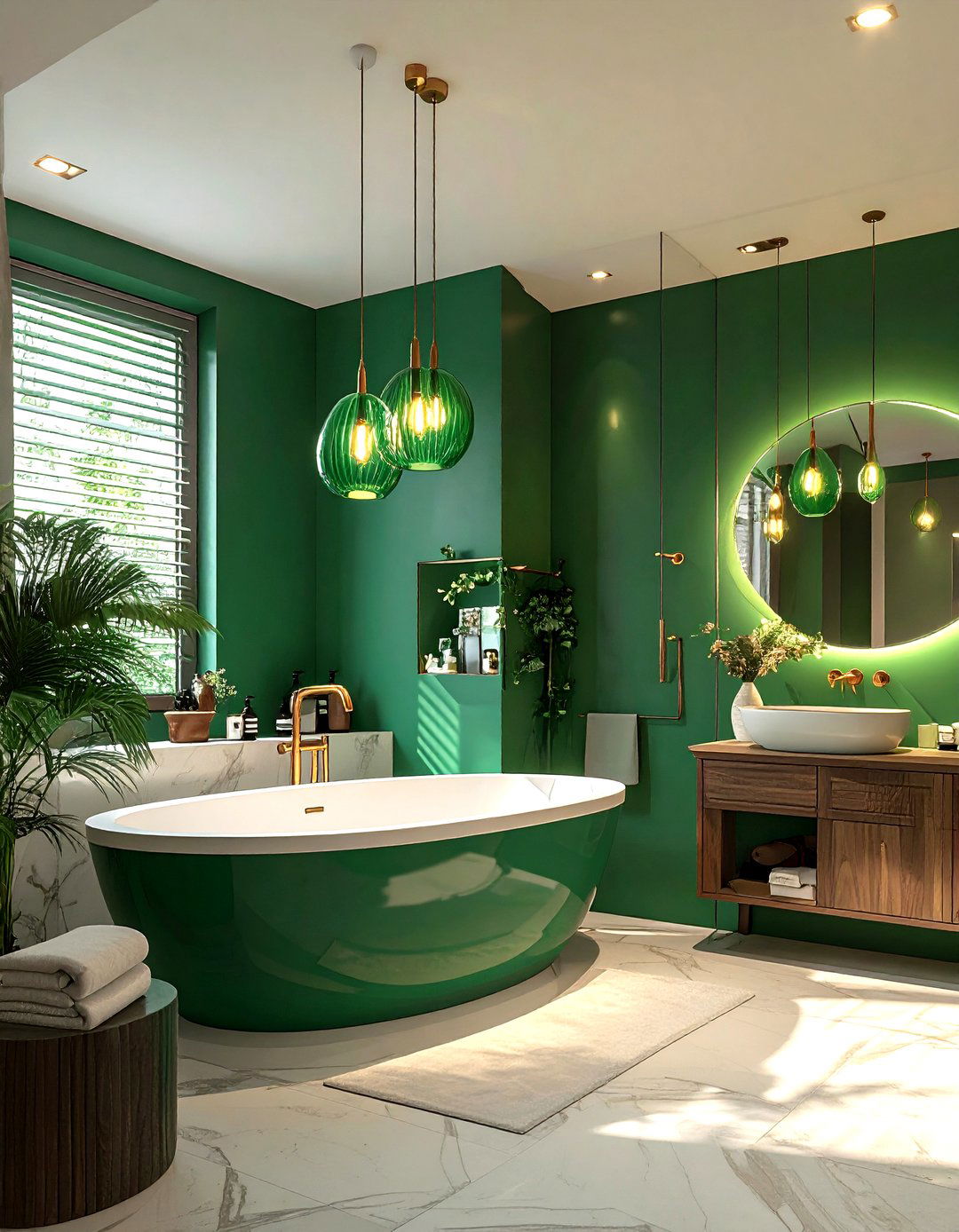Emerald Green Bathroom Lighting - 30 emerald and white bathroom ideas