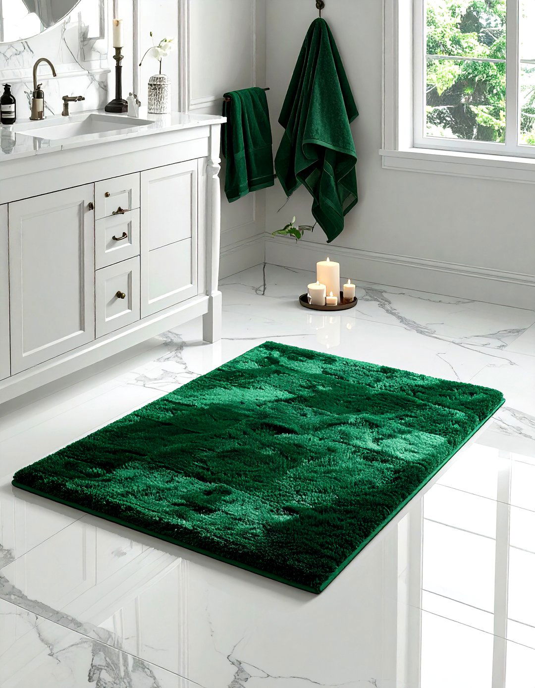 Emerald Green Bathroom Rug - 30 emerald bathroom decor ideas