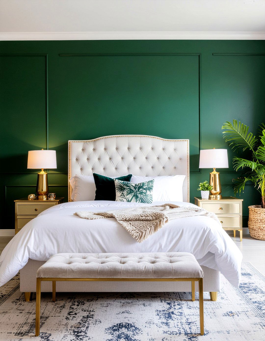 Emerald Green Bedroom - 30 modern glam bedroom ideas