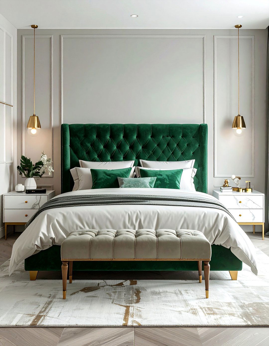 Emerald Green Bedroom - 30 bedroom paint color ideas