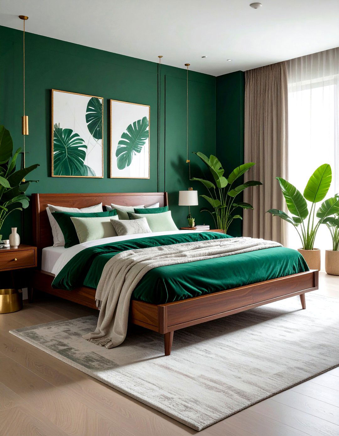 Emerald Green Bedroom - 30 bold color decor ideas