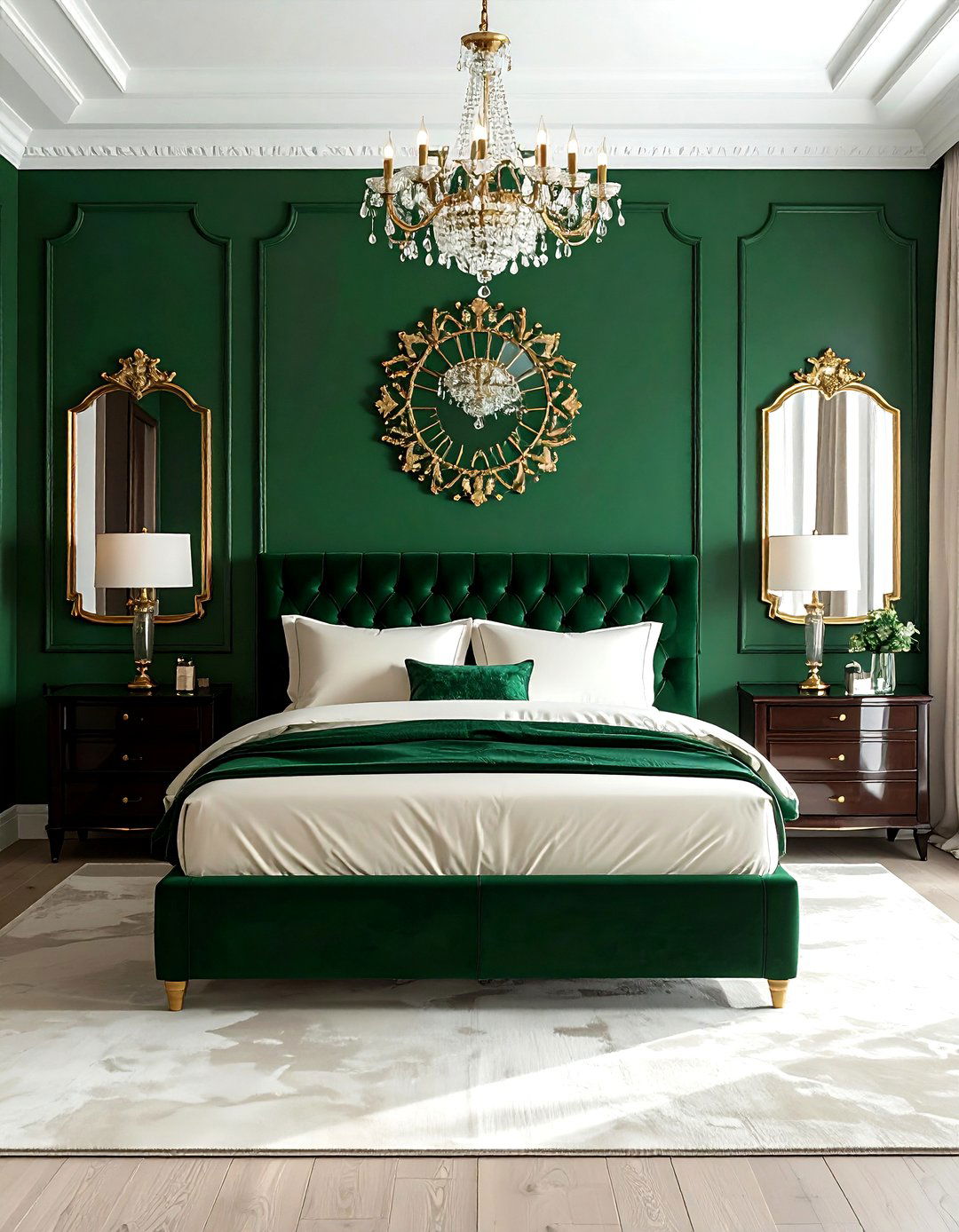 Emerald Green Bedroom - 30 bedroom accent color ideas