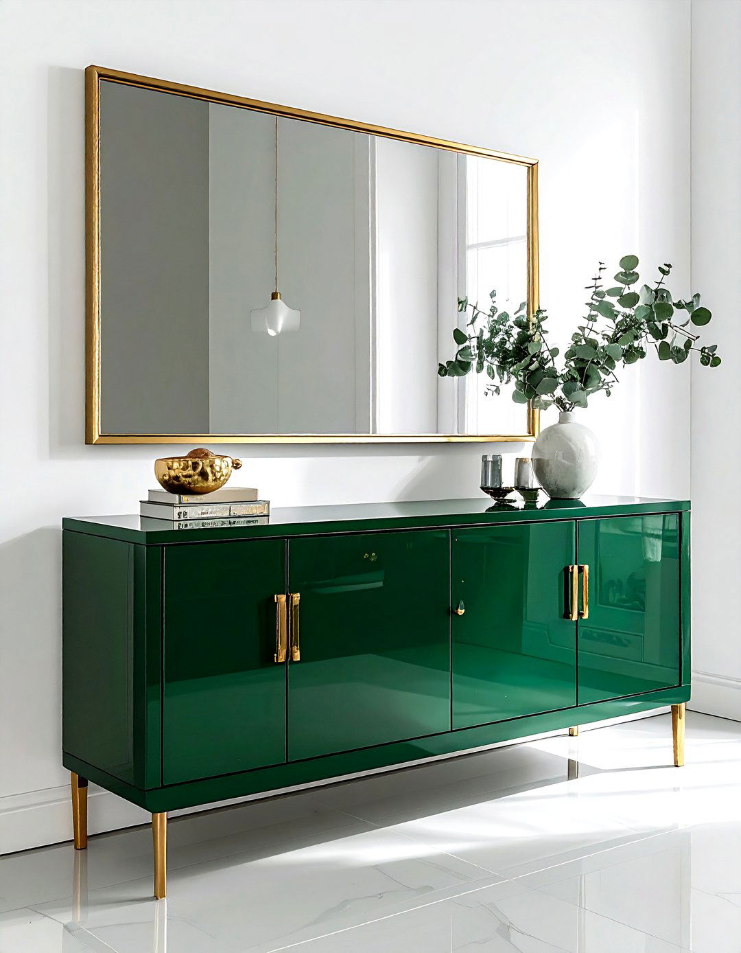 Emerald Green Buffet - 30 dining room buffet ideas