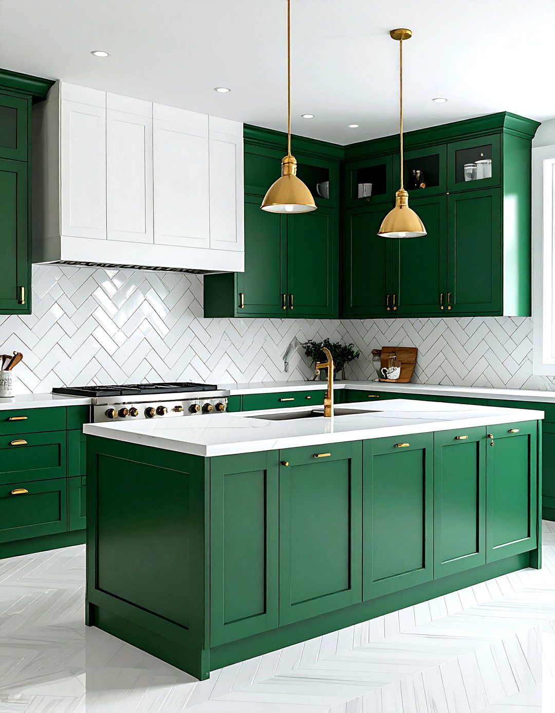 30 Emerald and White Kitchen Ideas for a Modern, Fresh Look