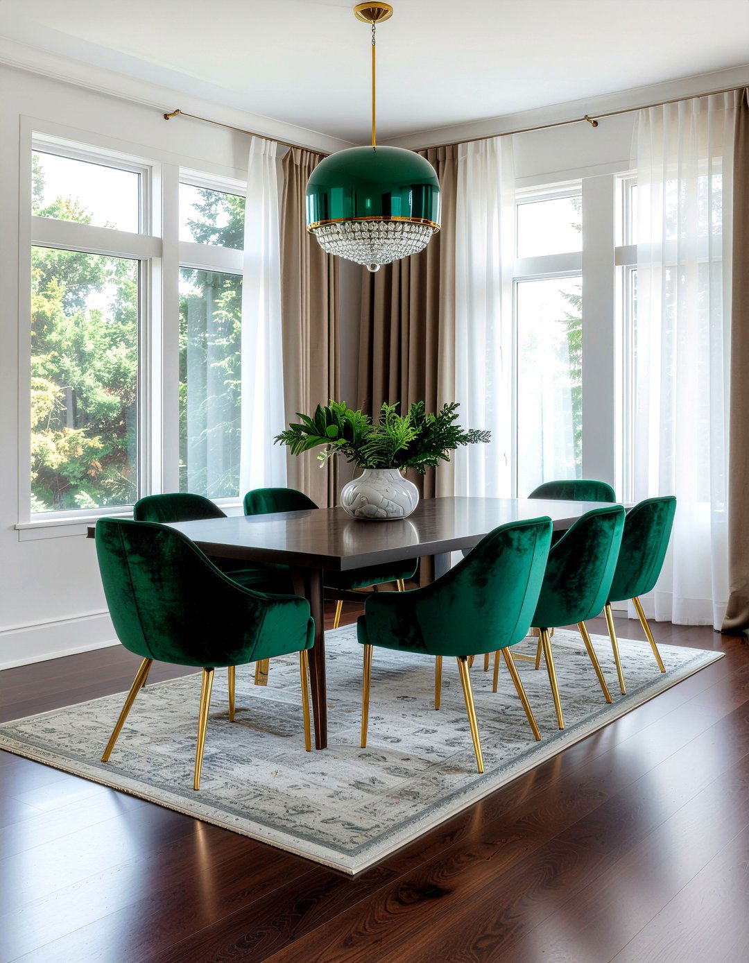 Emerald Green Dining Chair - 30 emerald decor ideas